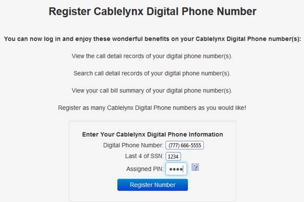 Register Digital Phone Number