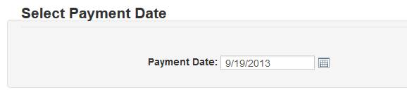 Select Payment Date